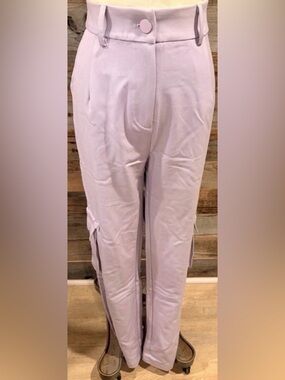 Purple High-Waisted Cargo Maylin Pants